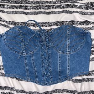 Denim You Stay Corset Top